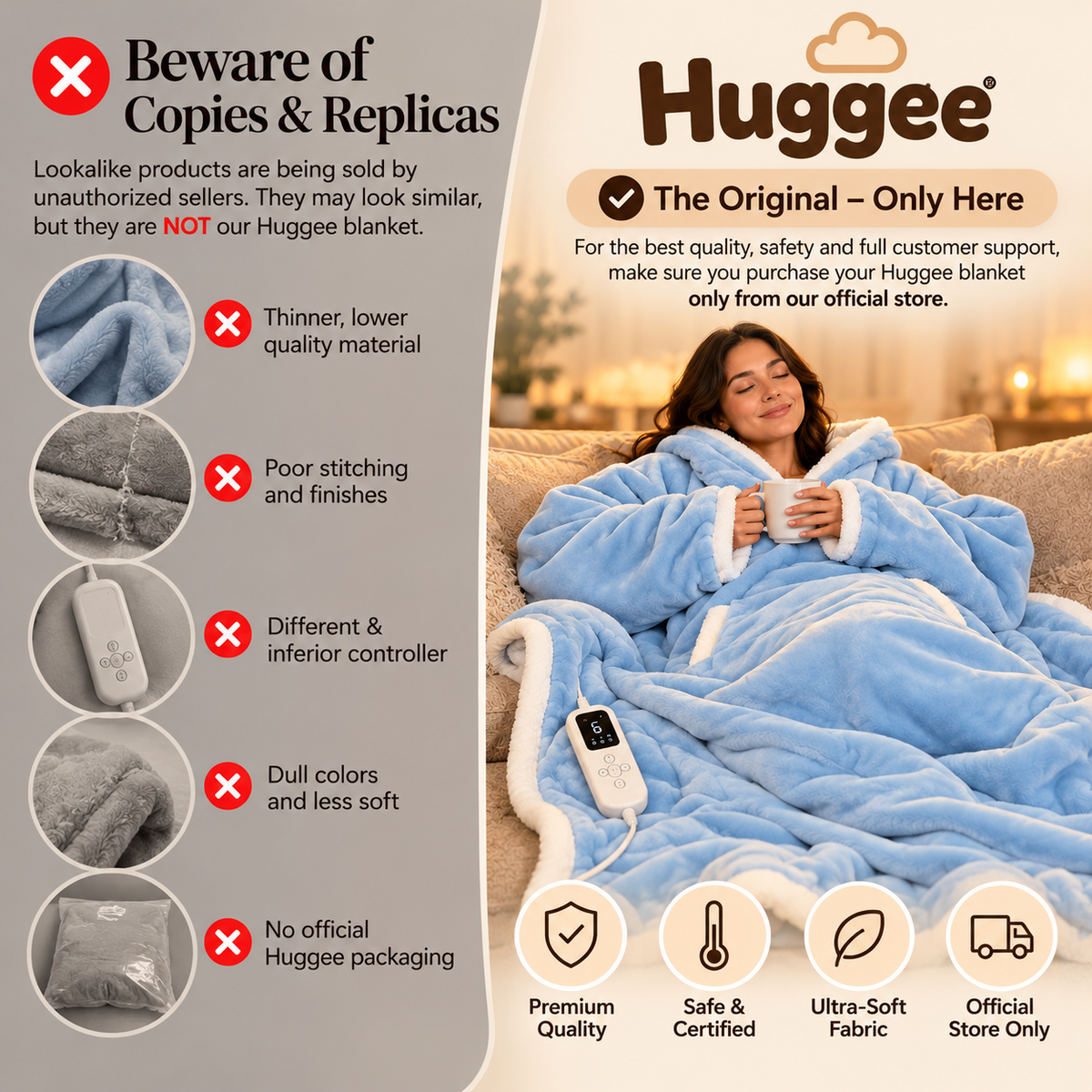 Huggee - Wearable Heated Blanket
